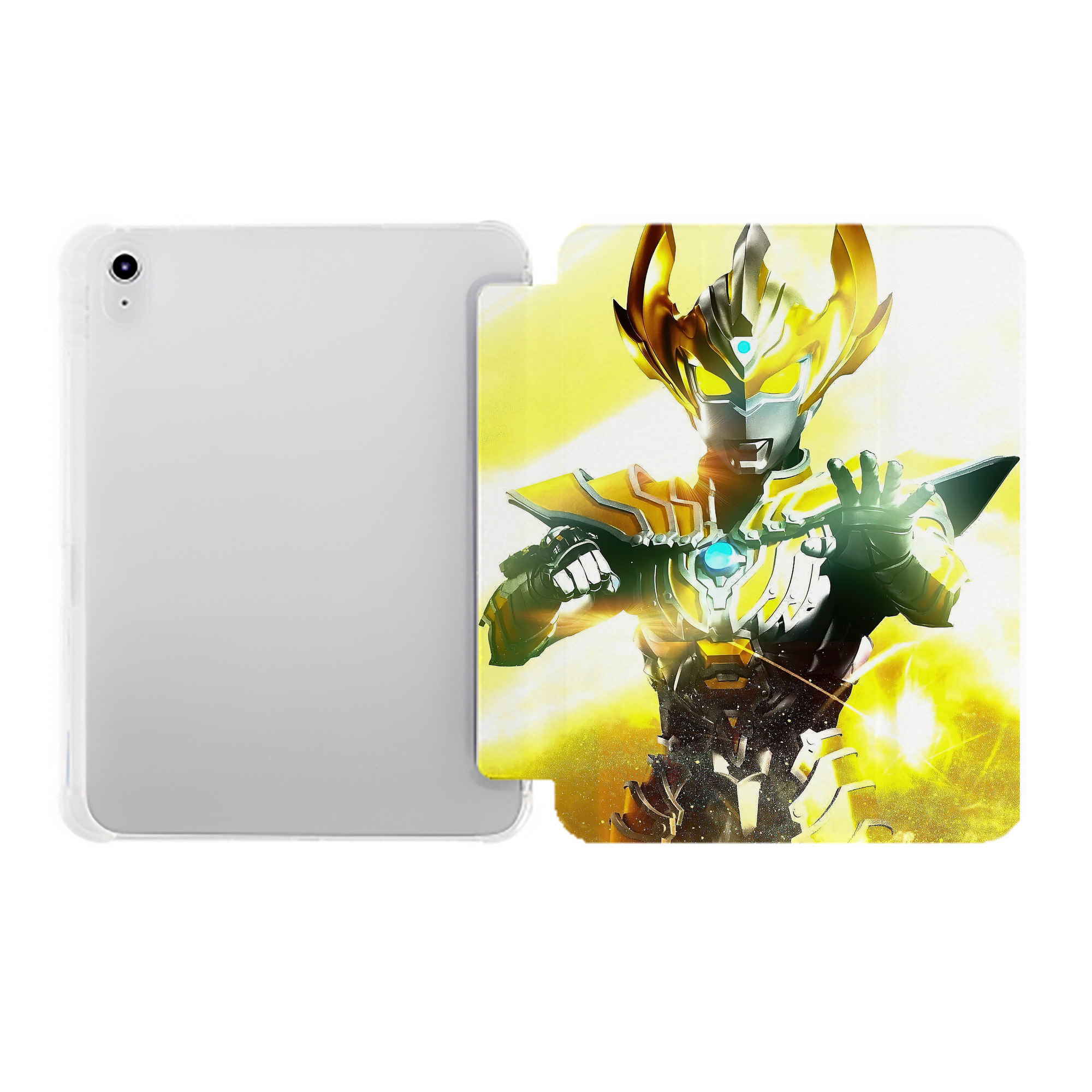 （画像用） ウルトラマン Ultraman IPad ケース ペン収納付き 三つ折りスタンド PUレザー×シリコン 対応機種9.5/10.5/10.9インチ